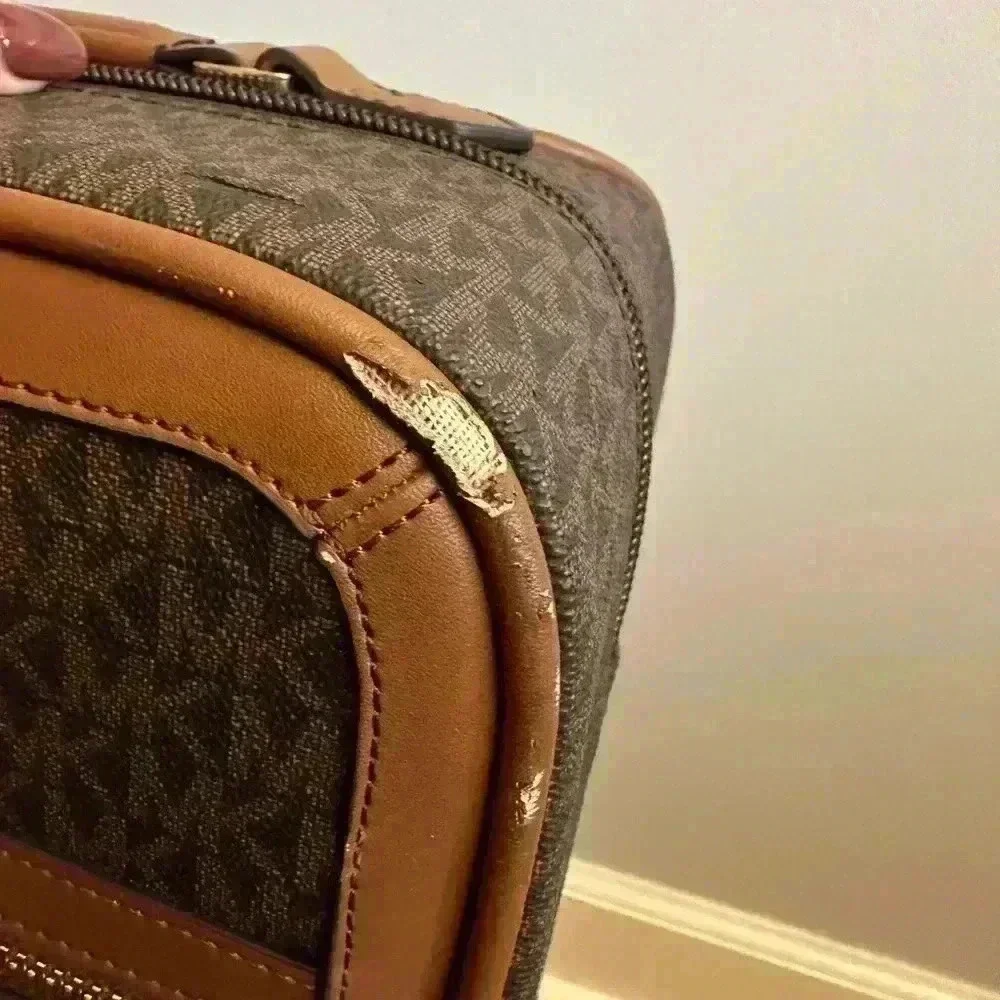 Michael Kors Monogram Carry On Luggage Brown